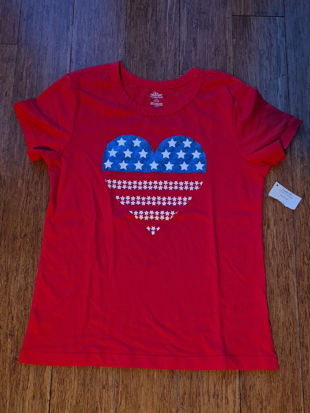 Red Heart Flag Graphic Tee
